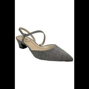 LifeStride Women's Minimalist Slingback Kitten Heel Pumps Pewter - Medium